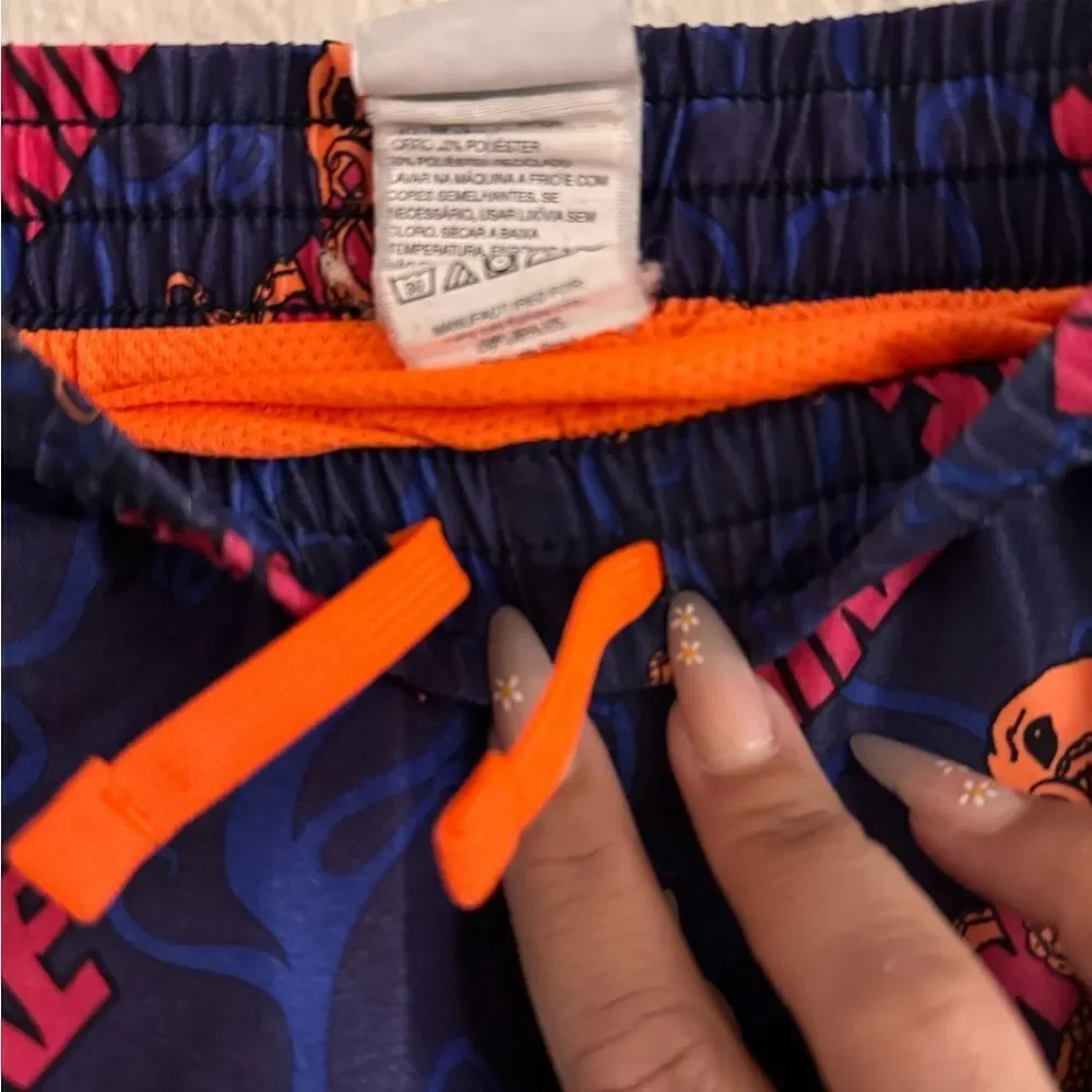Nike Blue and Red Octopus Swim Shorts